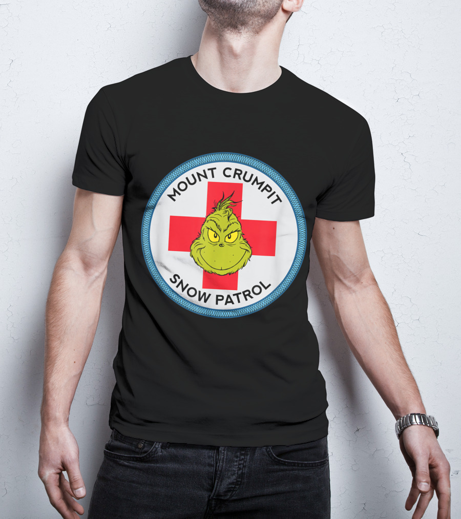 Mount Crumpit Grinch Snow Patrol Red Cross Badge T-Shirt
