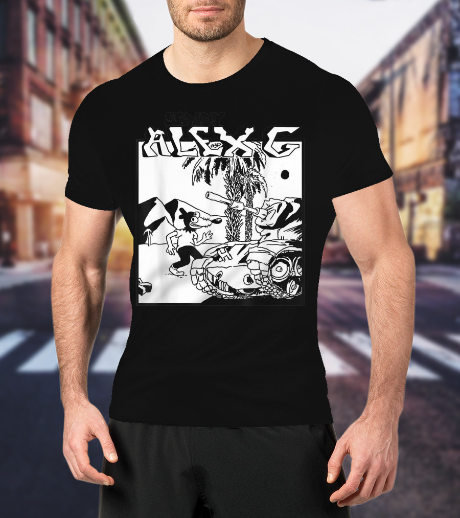 Sandy Alex G Cartoon Tank Forest Scene T-Shirt