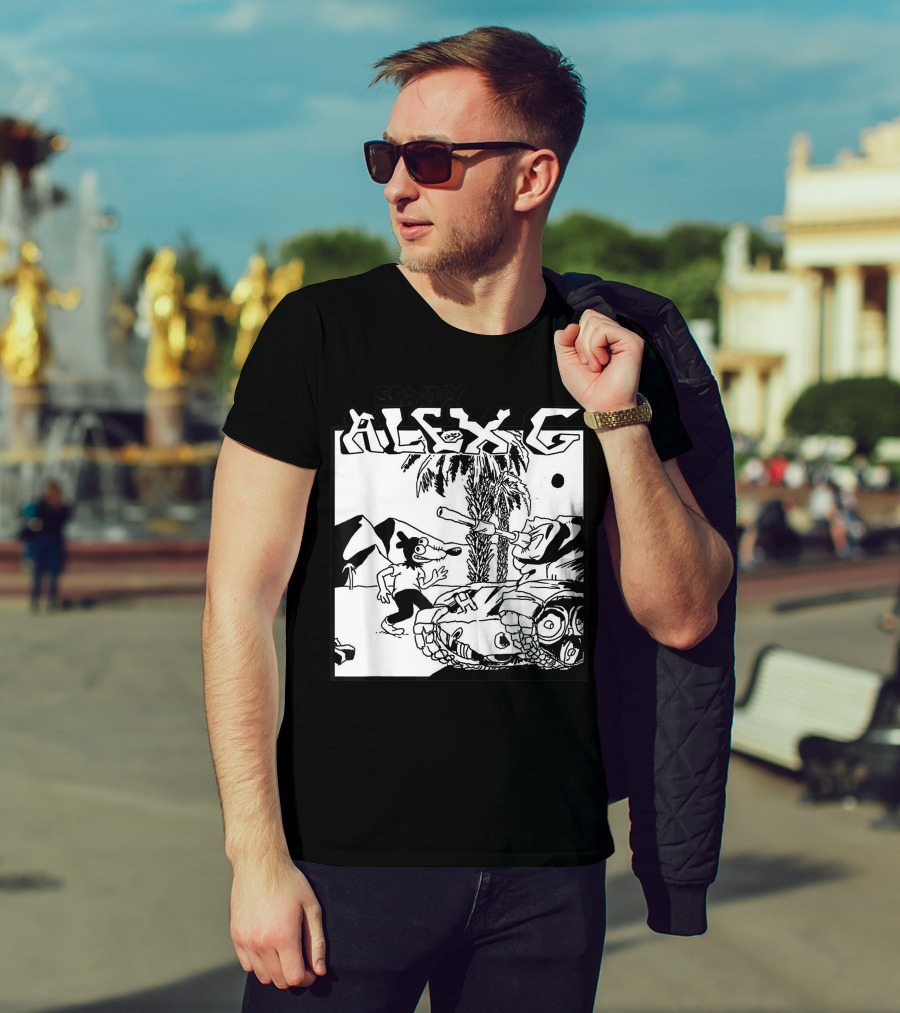 Sandy Alex G Cartoon Tank Forest Scene T-Shirt