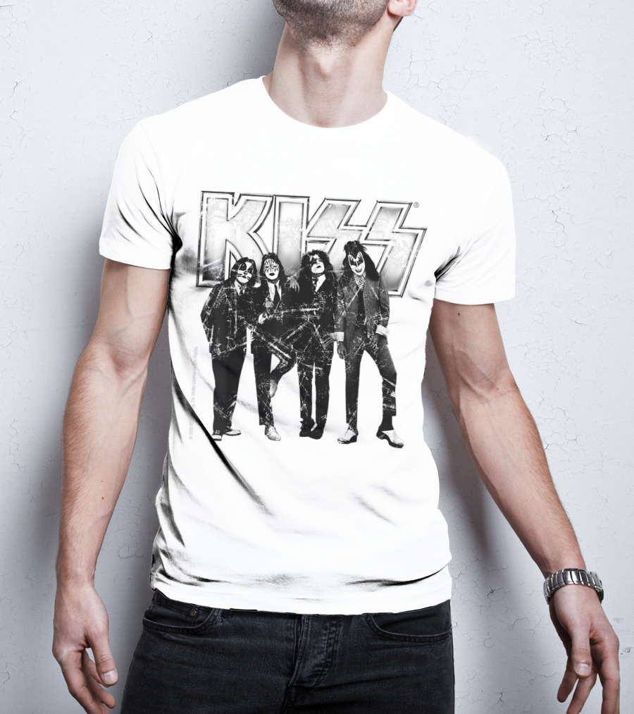 KISS Band Members Distressed Portrait T-Shirt