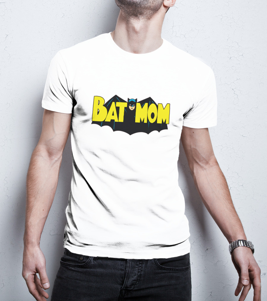 BATMOM Batman Logo Parody Cartoon T-Shirt