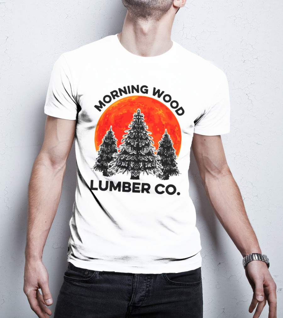 Morning Wood Lumber Co Sunlit Forest Scene T-Shirt