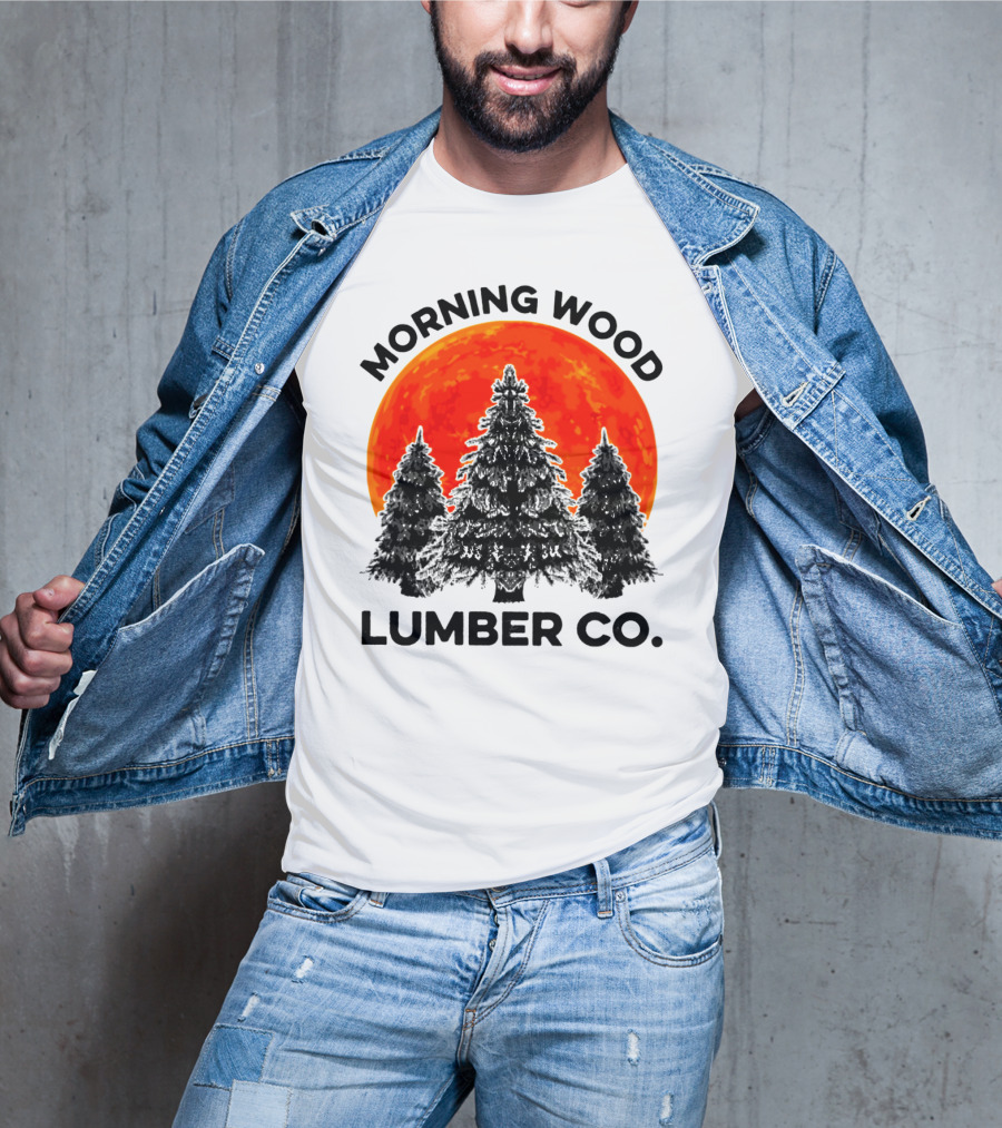 Morning Wood Lumber Co Sunlit Forest Scene T-Shirt