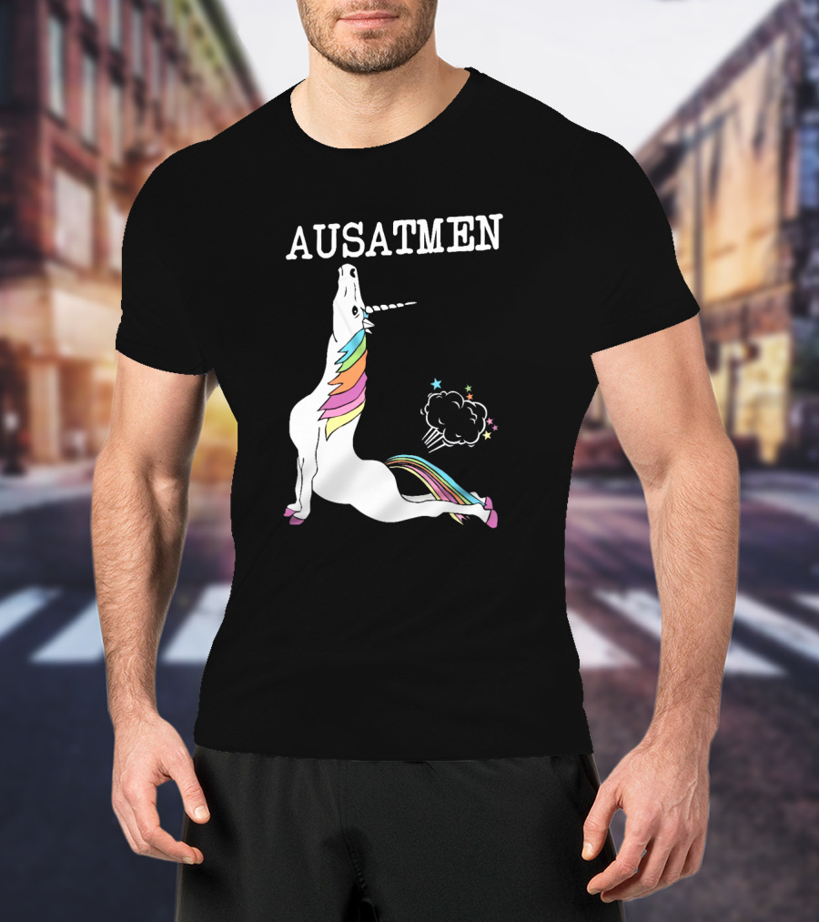 Ausatmen Unicorn Rainbow Cloud Stars T-Shirt