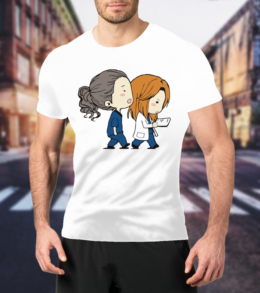 Best Friend Doctor Characters Walking Together T-Shirt