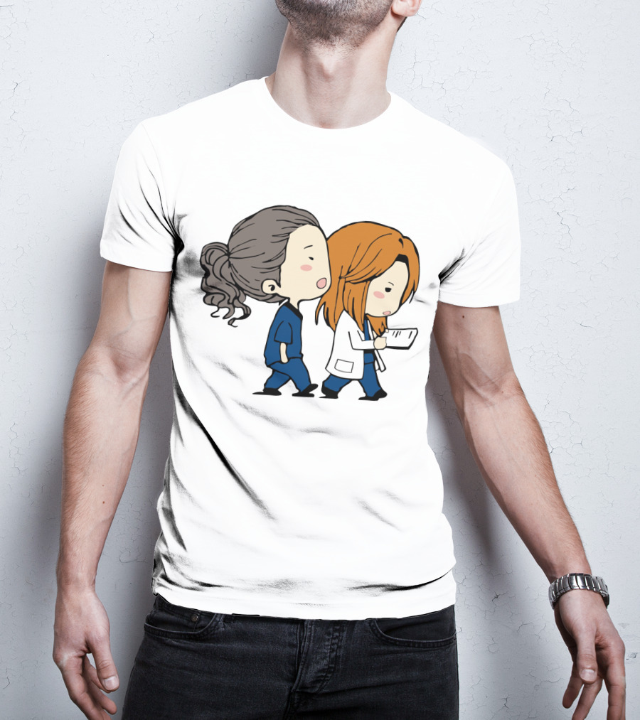 Best Friend Doctor Characters Walking Together T-Shirt