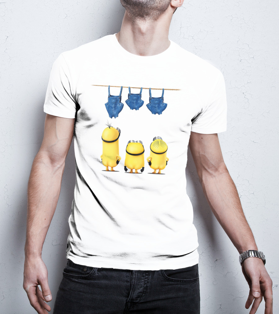 Minions Overalls Laundry Scene Despicable Me Fans T-Shirt