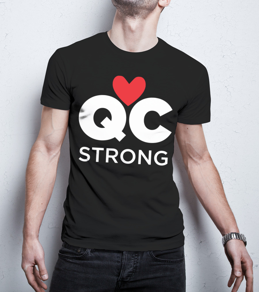 QC Strong Quad City Strong Heart T-Shirt