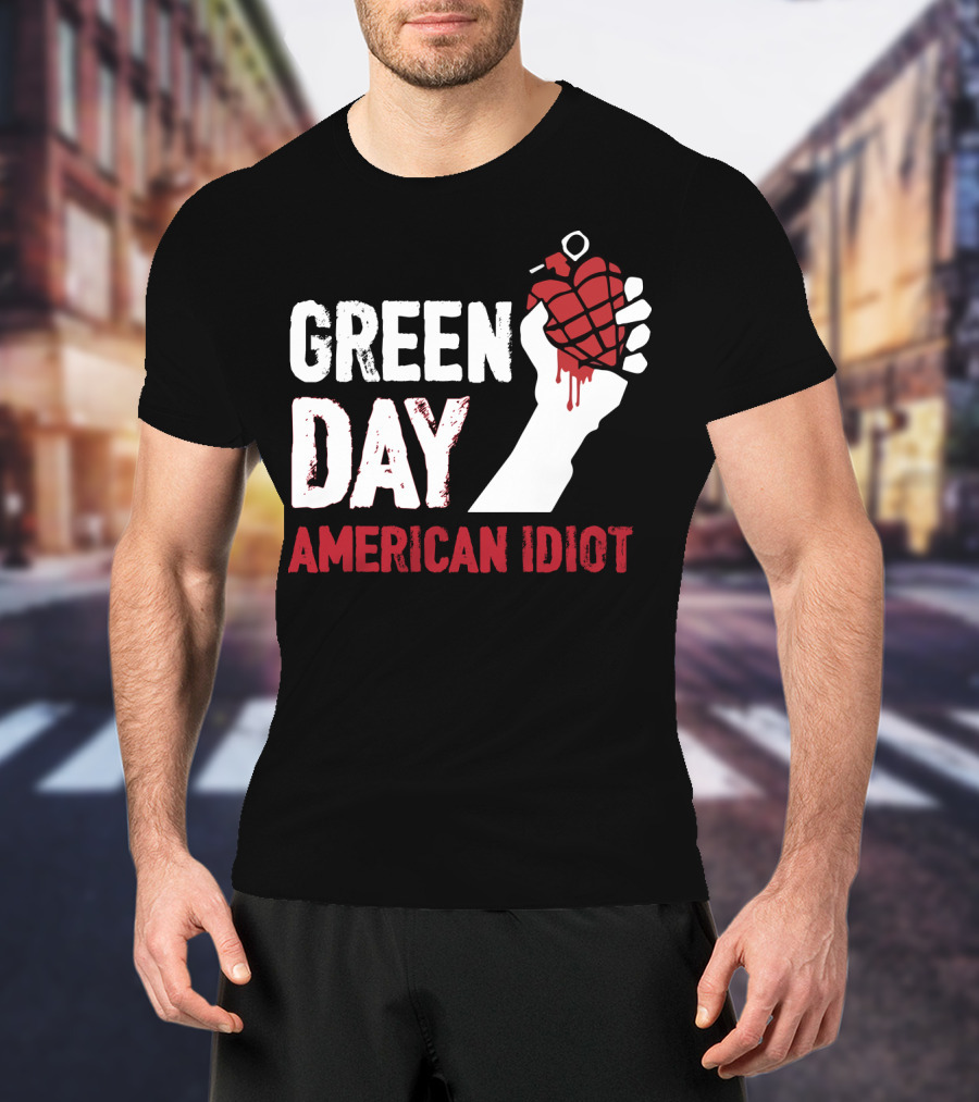 Green Day American Idiot Heart Grenade T-Shirt