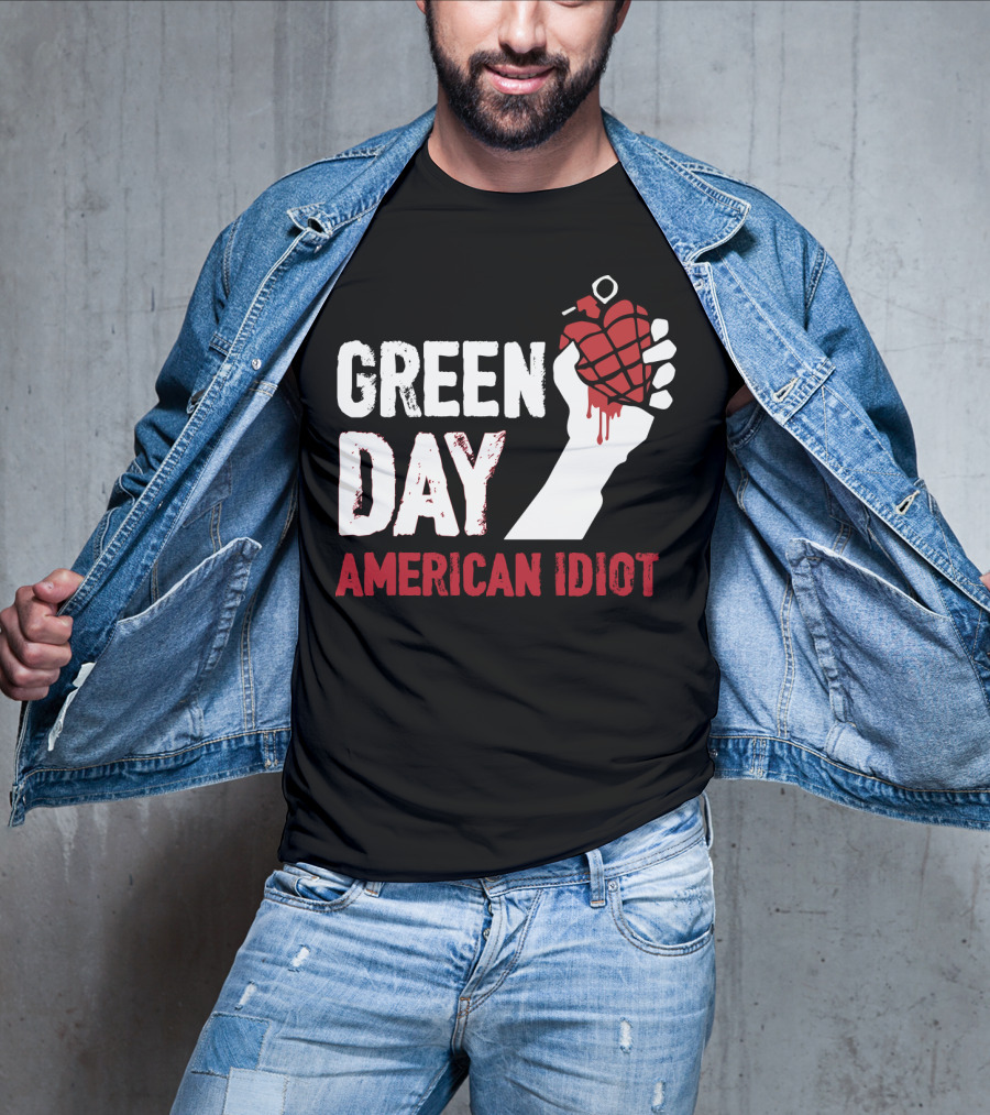 Green Day American Idiot Heart Grenade T-Shirt