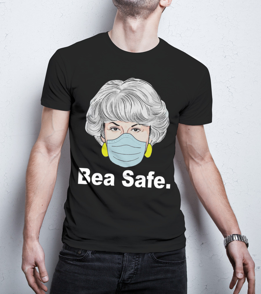 Bea Safe Masked Woman With Yellow Earrings T-Shirt