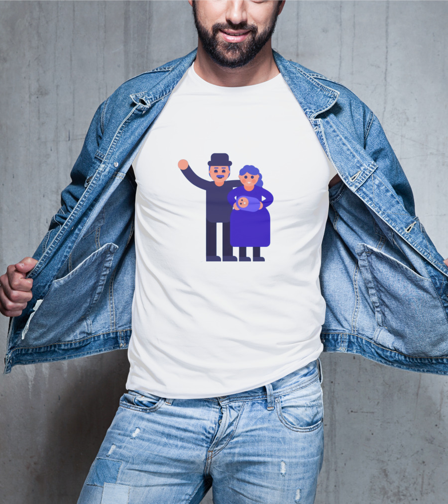 Kurzgesagt Family Cartoon Character T-Shirt
