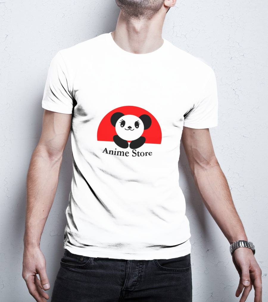 Anime Store Panda Logo Japan Sun Circle T-Shirt