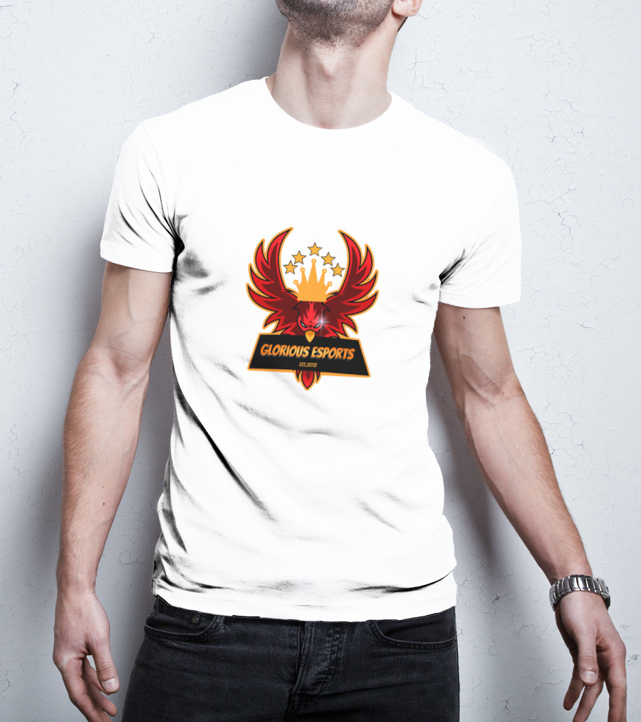 Glorious Esports Est.2012 Crowned Red Phoenix With Stars T-Shirt
