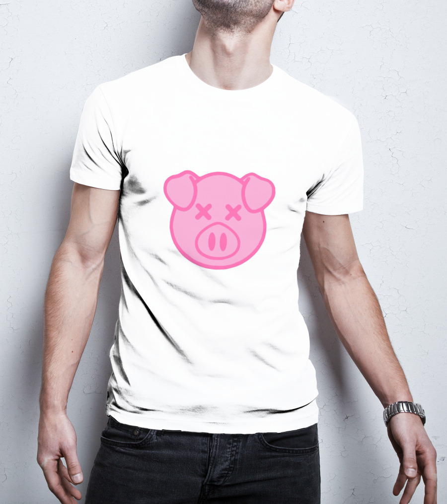 Shane Dawson Pink Pig Icon With Crossed Eyes T-Shirt