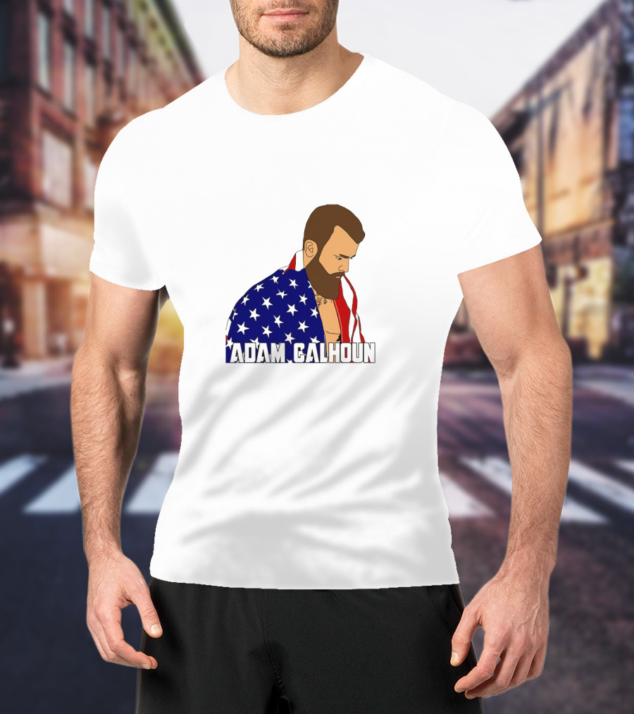 ADAM CALHOUN American Pride Flag Cloak T-Shirt
