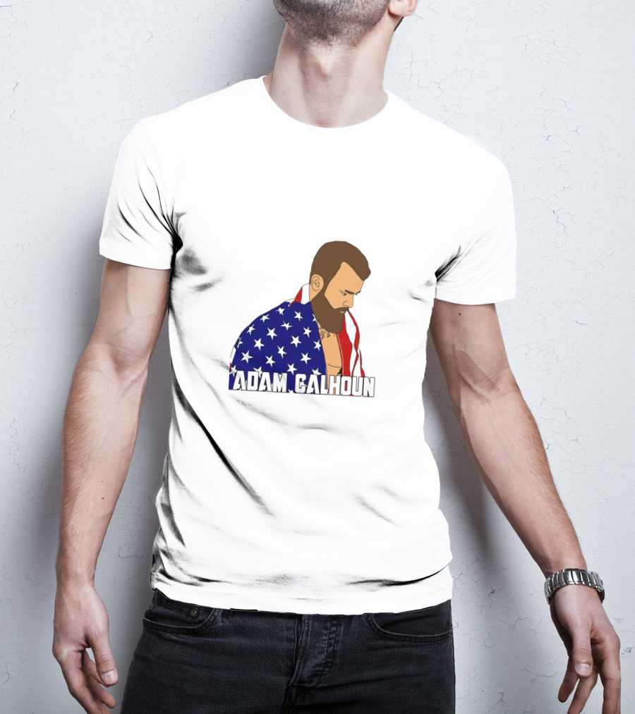 ADAM CALHOUN American Pride Flag Cloak T-Shirt