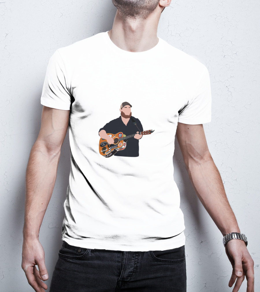 Luke Combs Playing Guitar With Stickers T-Shirt