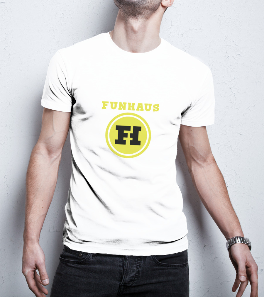 Funhaus FH Logo In Yellow Circle T-Shirt