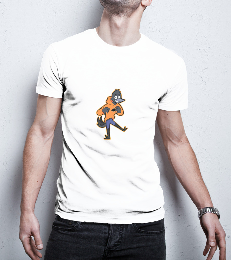 Quinton Griggs Cartoon Bird Character In Orange T-Shirt