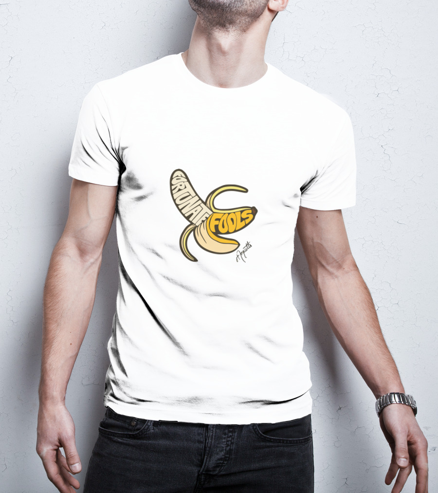 Fortunate Fools Banana Art By Franks T-Shirt
