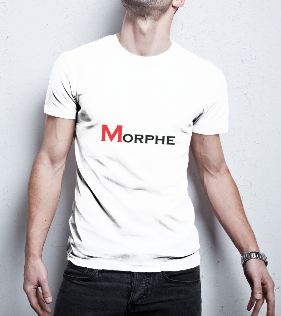 Morphe Red And Black Minimalist Typography T-Shirt