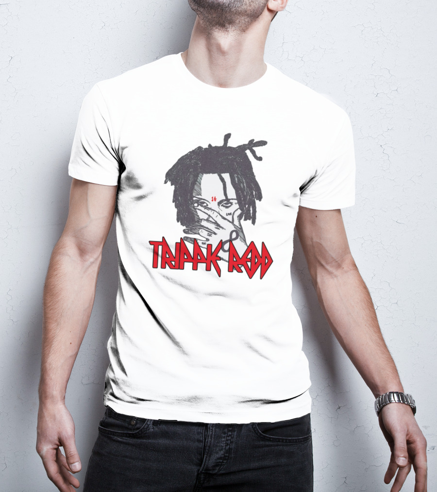Trippie Redd Illustration With Hand Gesture And Red 14 T-Shirt