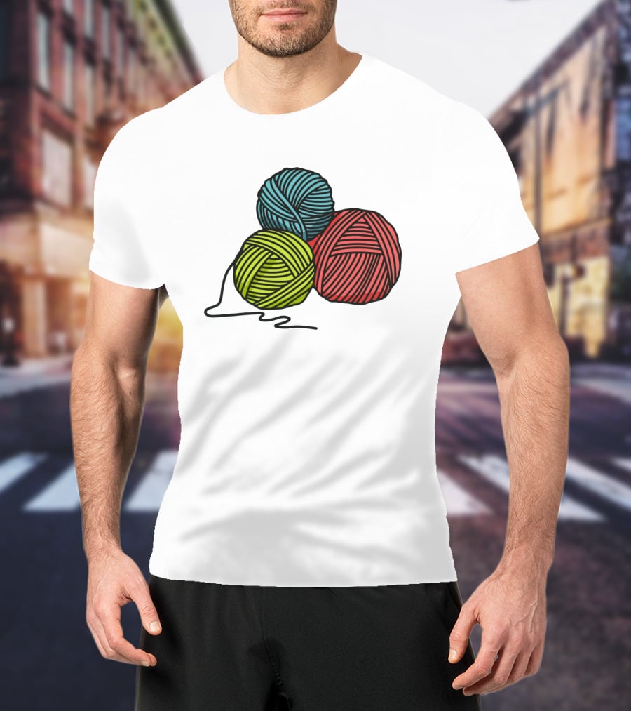 Yarn Balls Blue Green Red T-Shirt