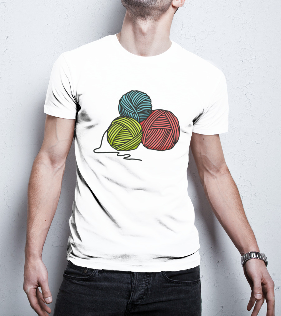 Yarn Balls Blue Green Red T-Shirt
