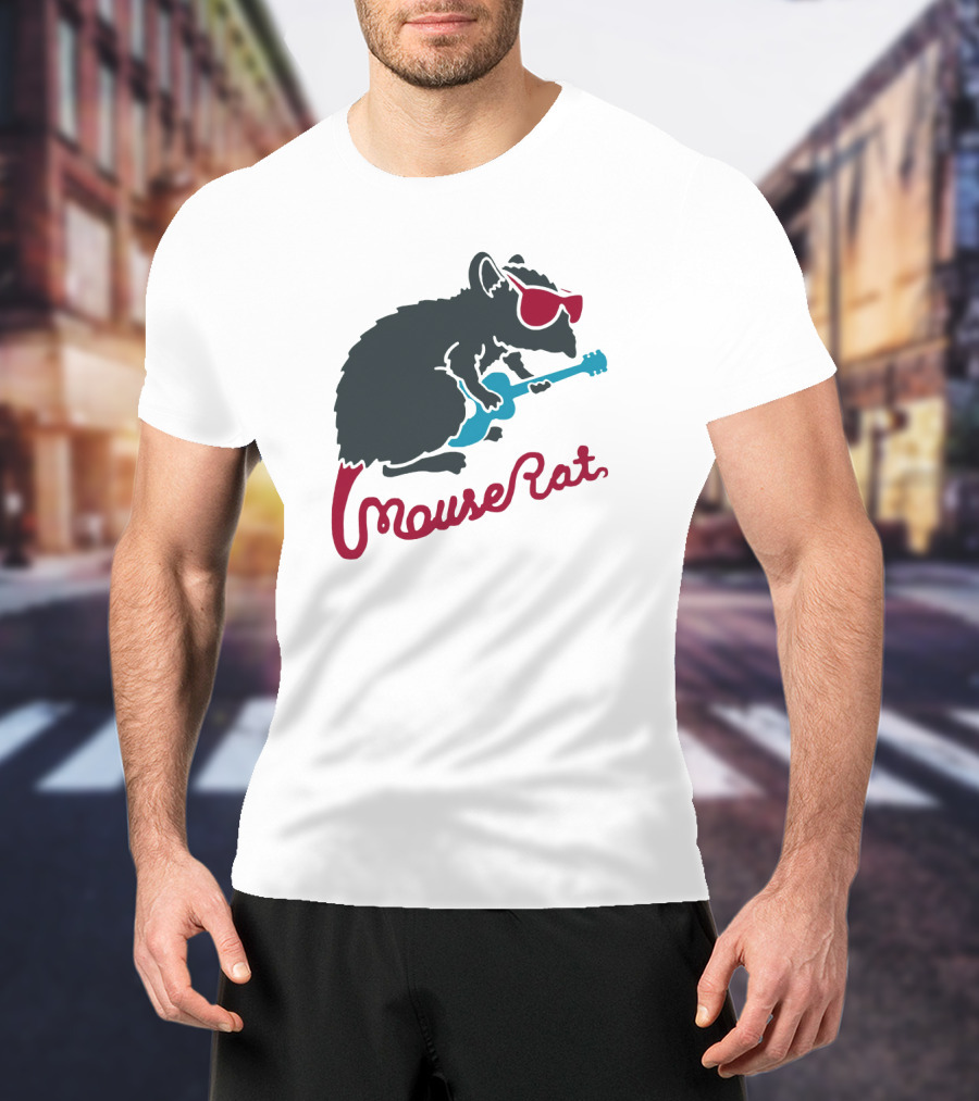 Mouse Rat Sunglasses Guitar T-Shirt