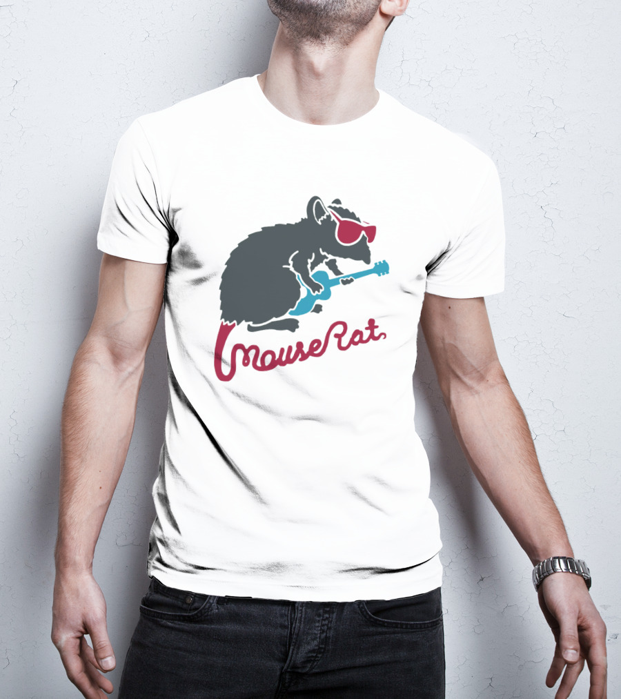 Mouse Rat Sunglasses Guitar T-Shirt