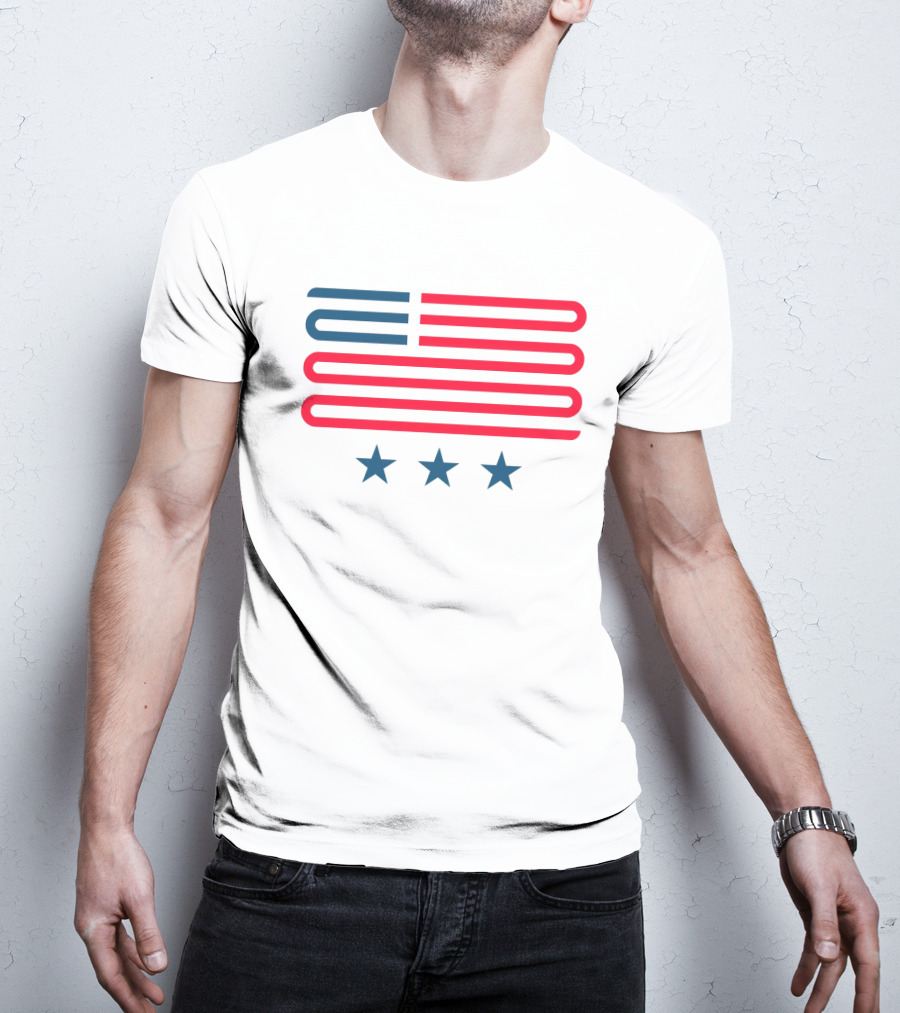 American Flag Three Stars Stripes USA Flag T-Shirt