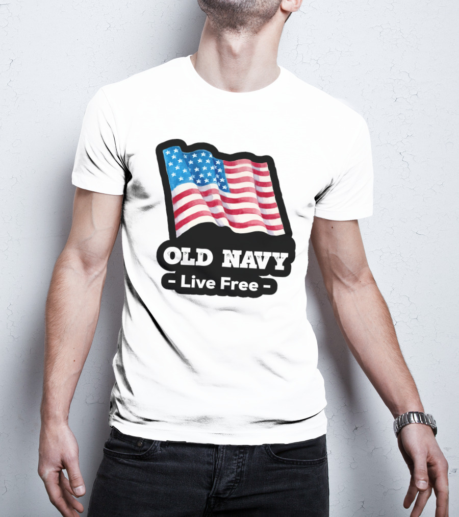Old Navy Live Free American Flag T-Shirt