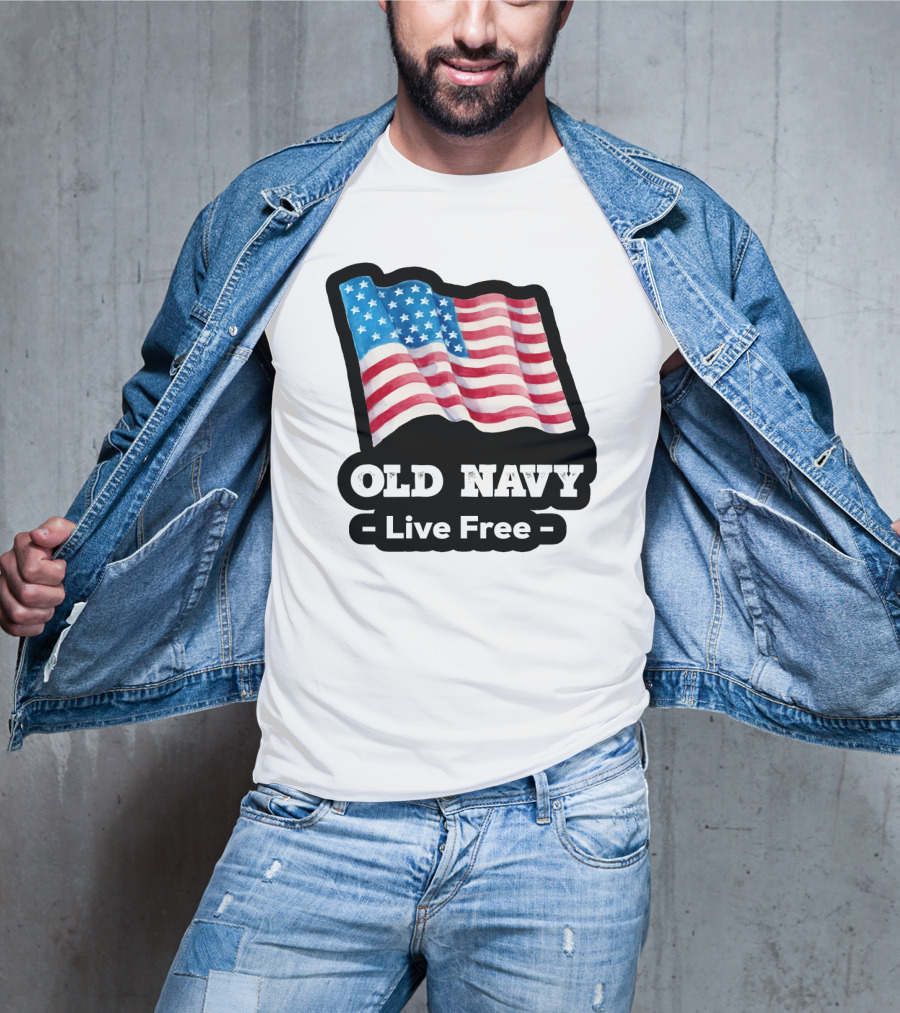 Old Navy Live Free American Flag T-Shirt