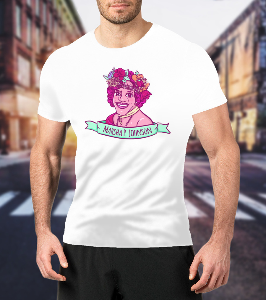 Marsha P. Johnson Flower Crown T-Shirt