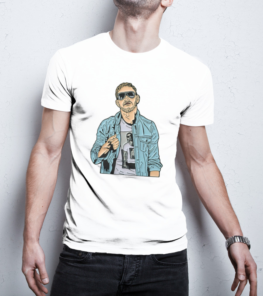 Orange Cassidy Denim Jacket Sunglasses T-Shirt