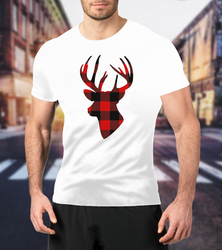 Buffalo Plaid Deer T-Shirt