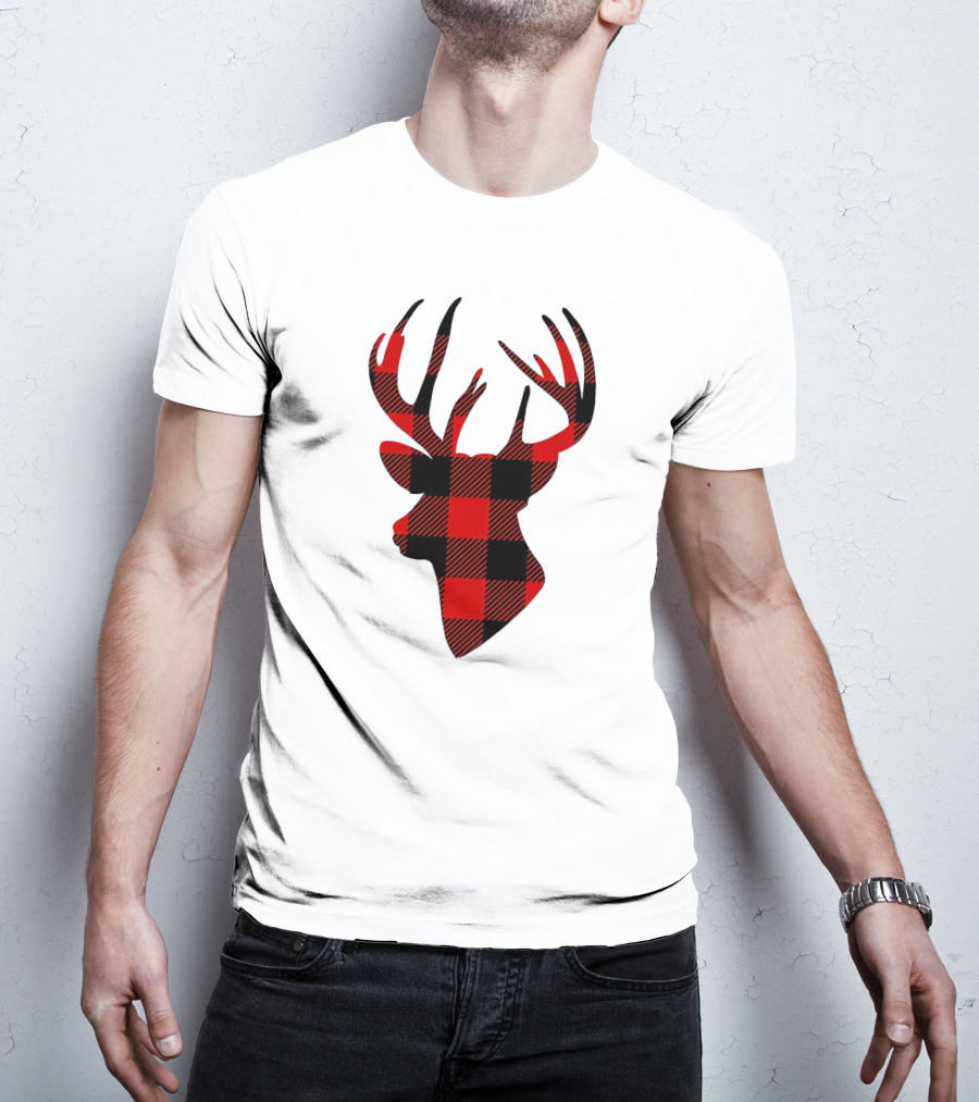 Buffalo Plaid Deer T-Shirt