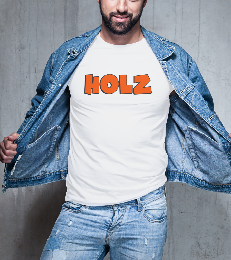 HOLZ Bold Orange Text T-Shirt