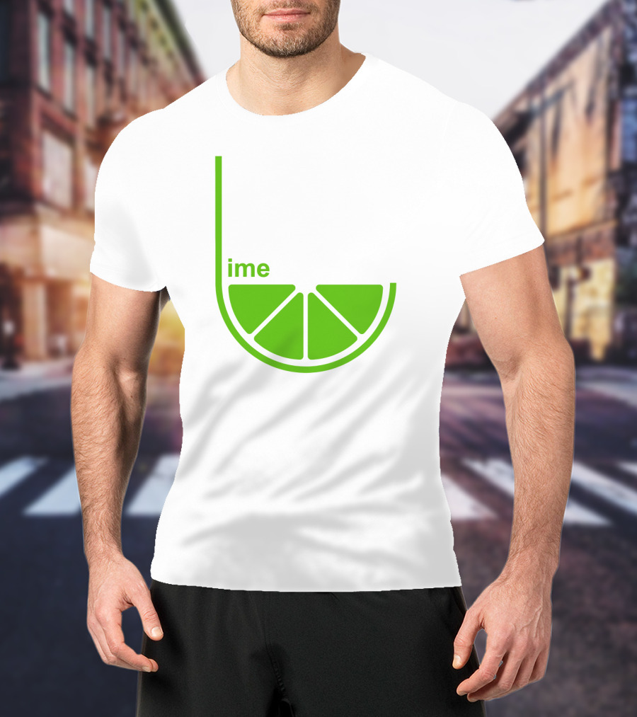 Lime Ime Slice Clever Typography T-Shirt