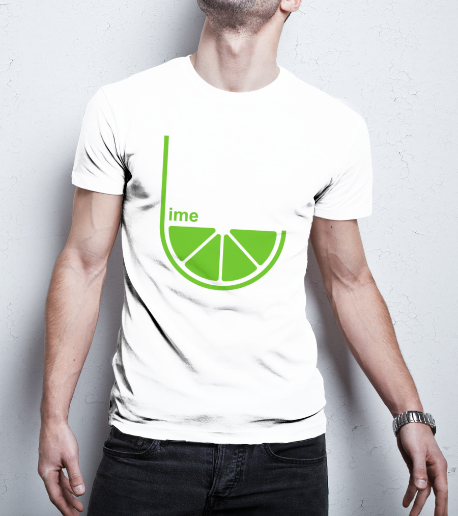 Lime Ime Slice Clever Typography T-Shirt