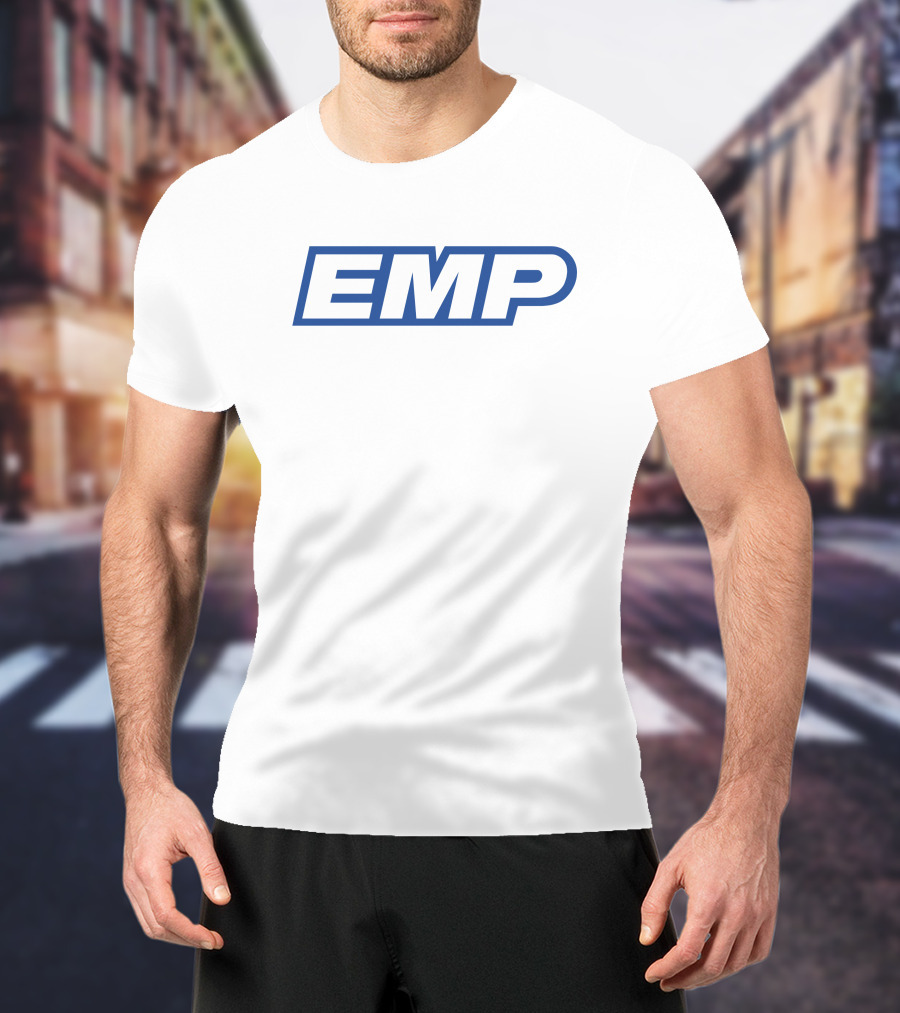 EMP Blue Bold Text In Block T-Shirt