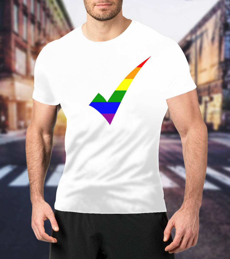 Rainbow Check T-Shirt