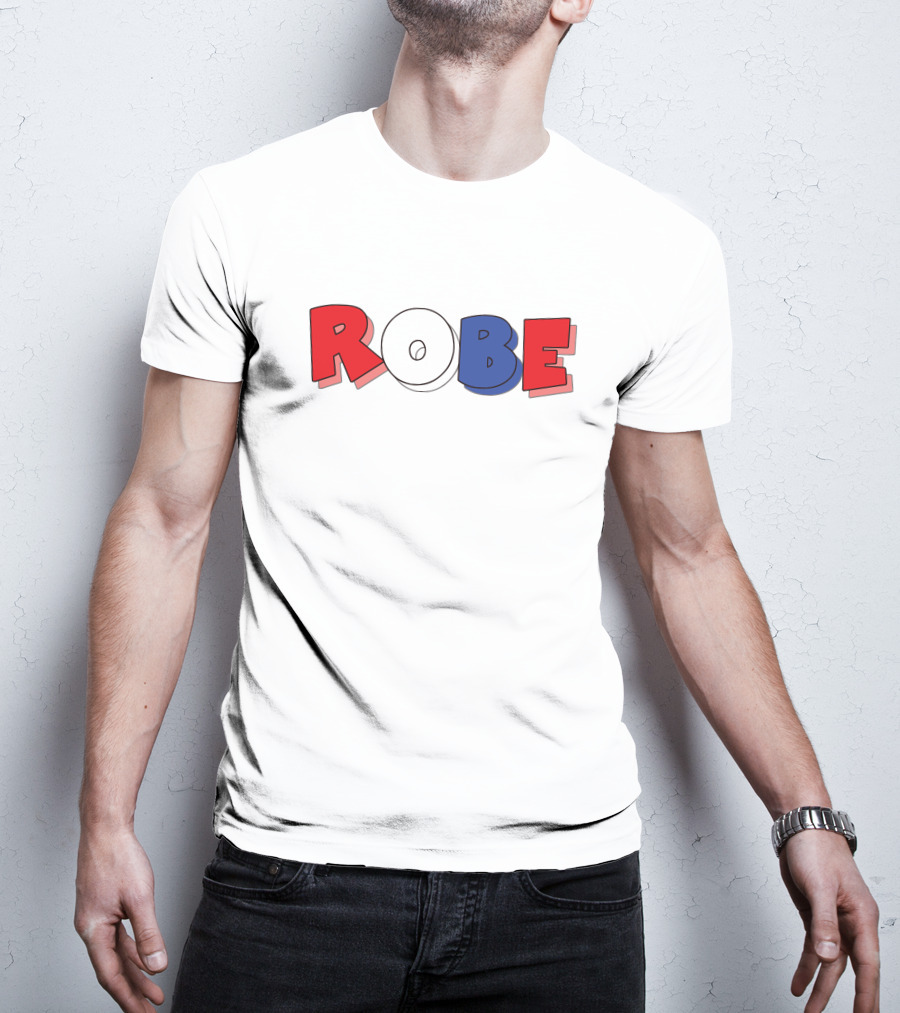 ROBE Red White Blue Bold Letters T-Shirt