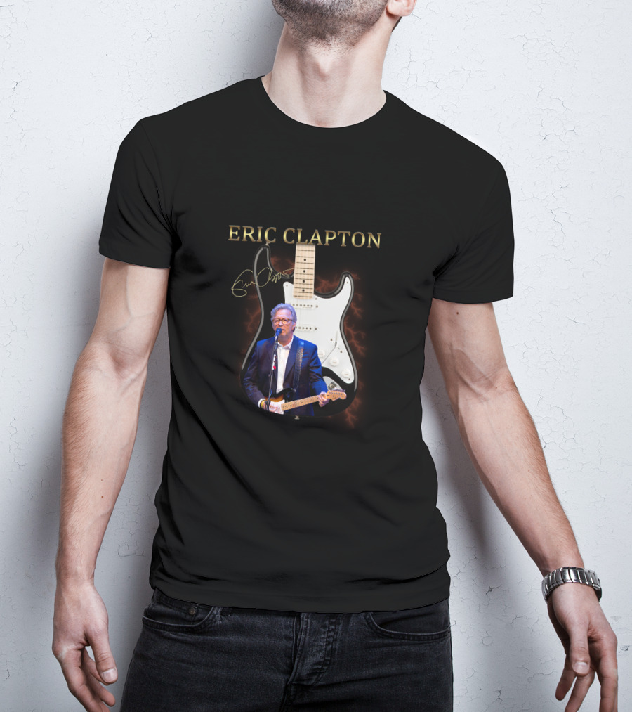 Eric Clapton Signature Guitar With Live Performance Image T-Shirt