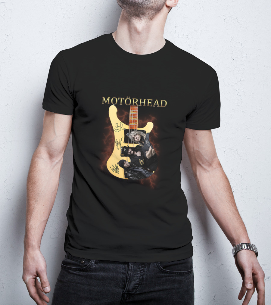 MOTÖRHEAD Guitar Collage With Band Members T-Shirt