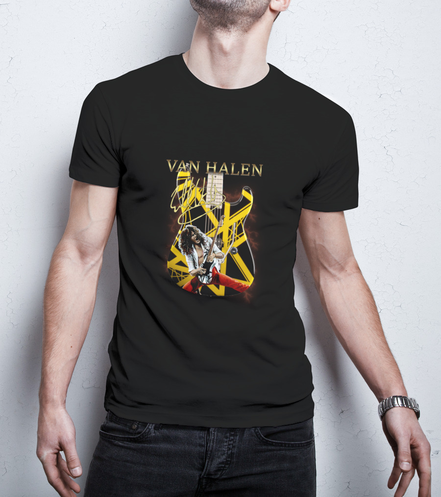 Van Halen Signature Guitar Eddie Van Halen Iconic Striped T-Shirt