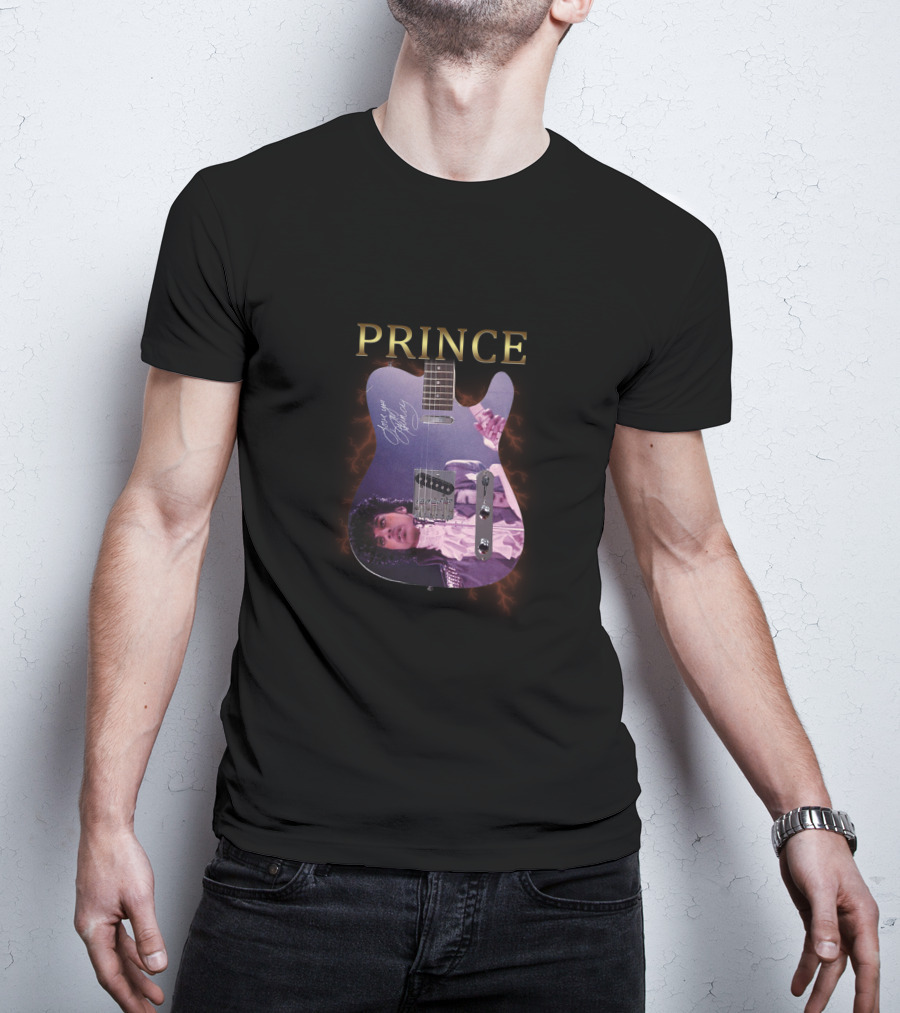 Prince Signature Guitar With Iconic Image T-Shirt