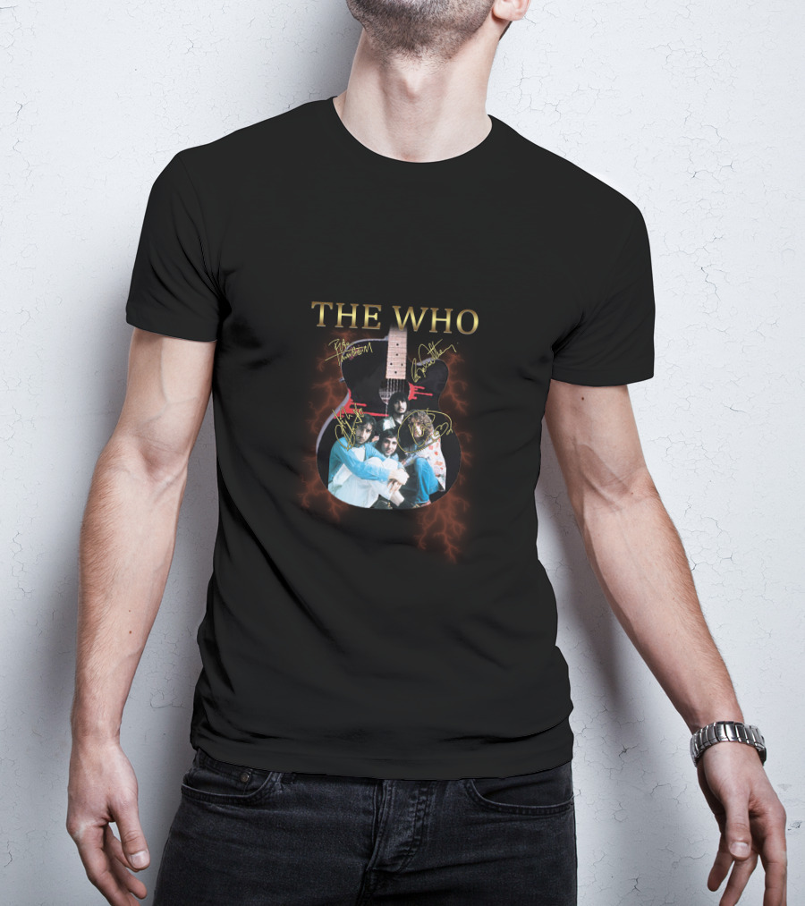 THE WHO Signature Guitar Collage T-Shirt