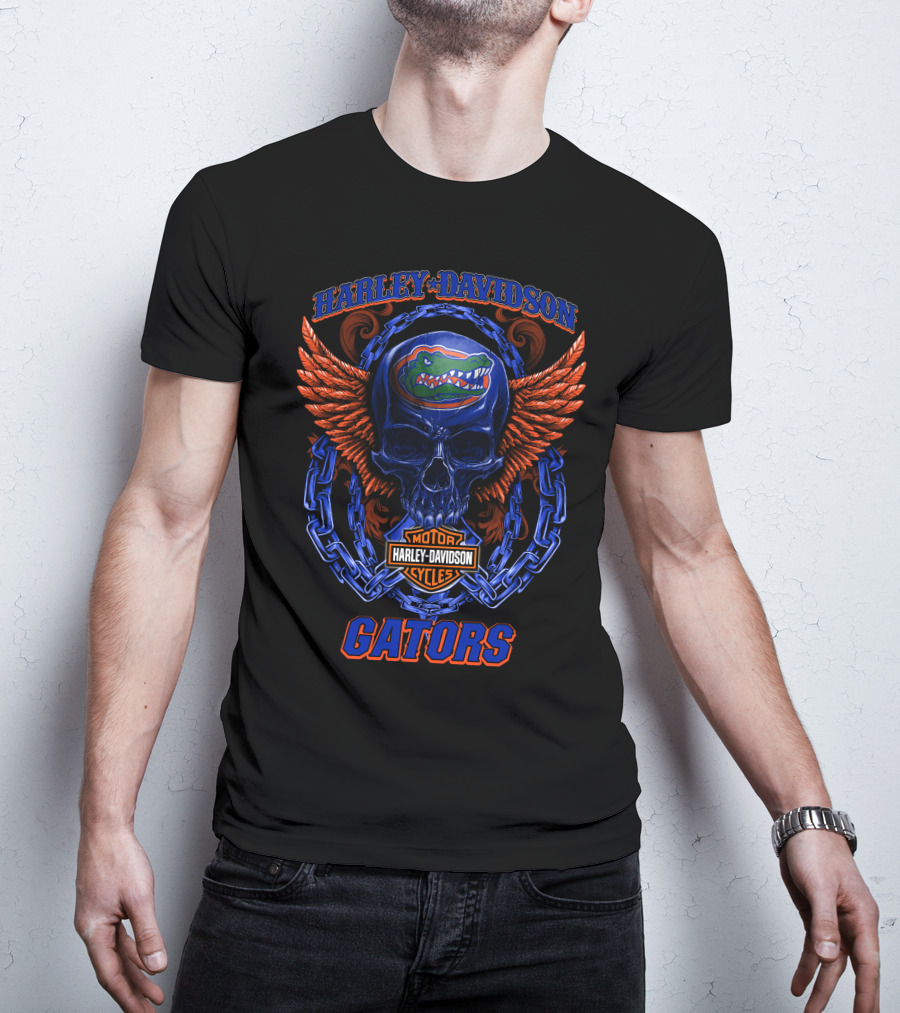 Harley Davidson Florida Gators Motor Cycles T-Shirt